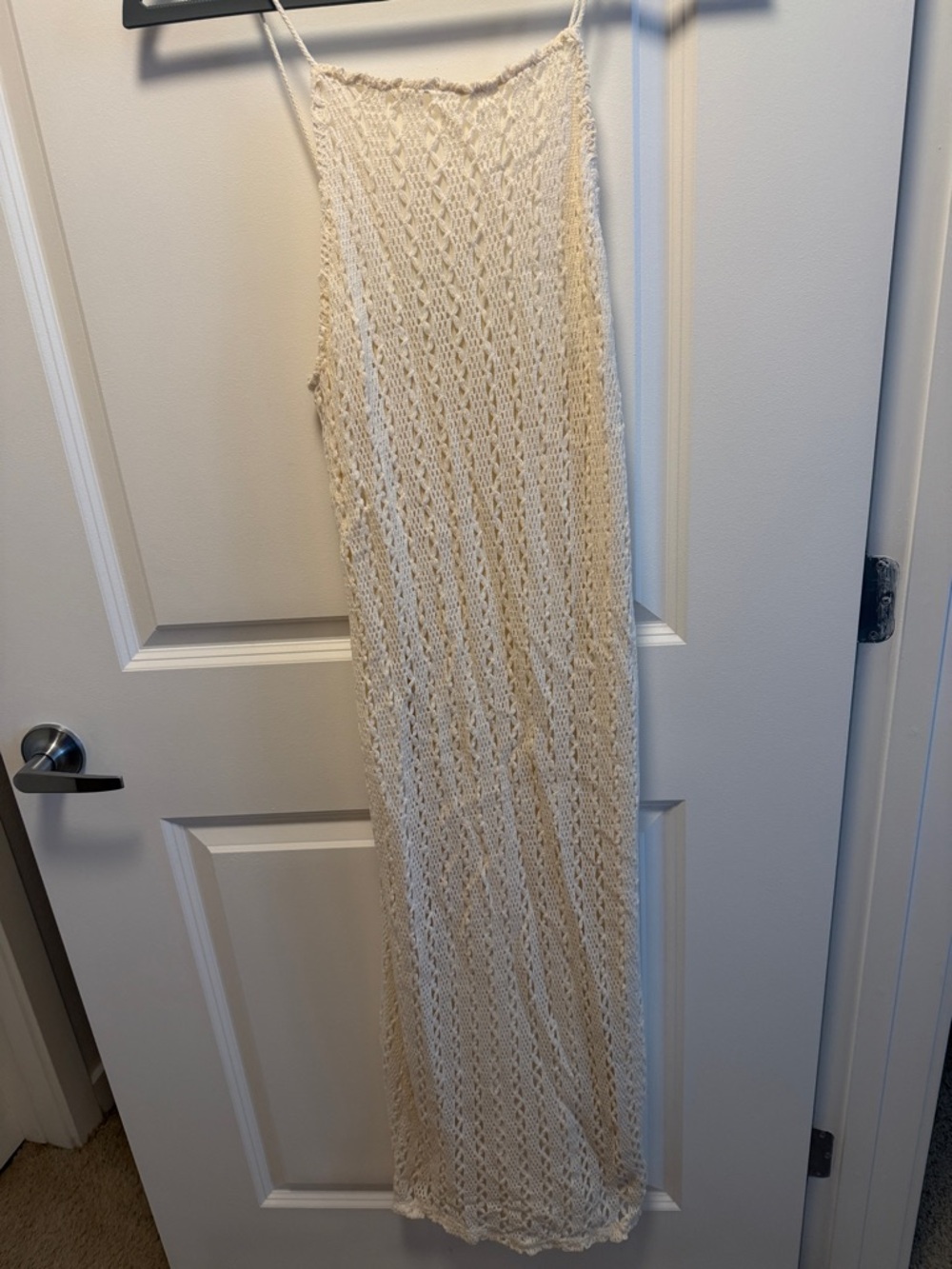 Zara Cream Crochet Maxi Dress
